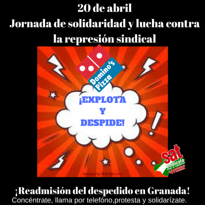 20 de abrilJornada de solidaridad y lucha contra la represión sindical
