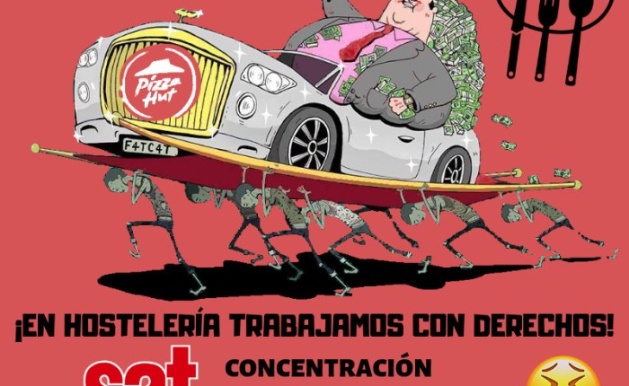 Concentración Pizza Hut, sábado 16 de febrero en la plaza de Einstein.&nbsp;(Granada).