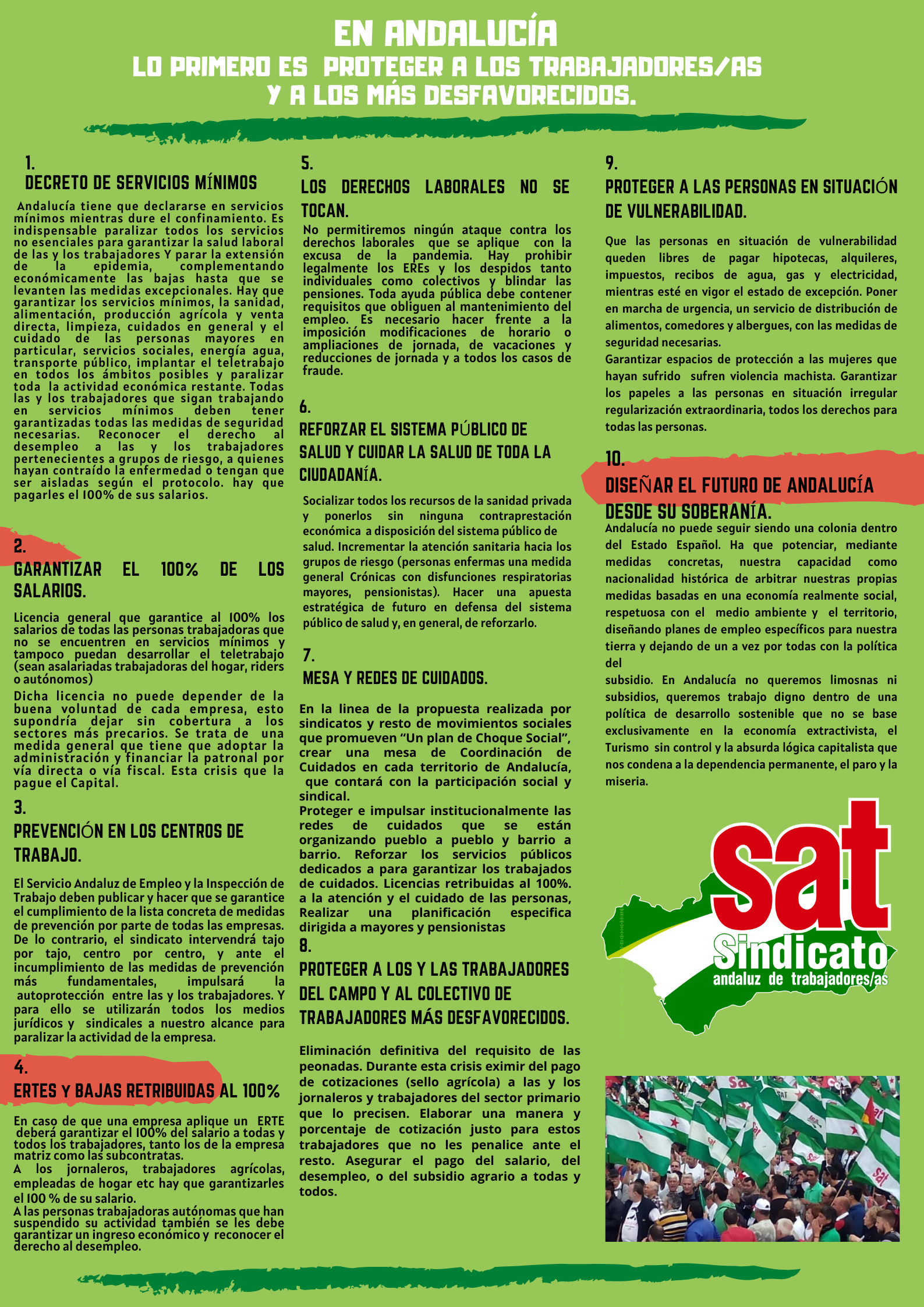 VAMOS PALANTE Manifiesto SAT