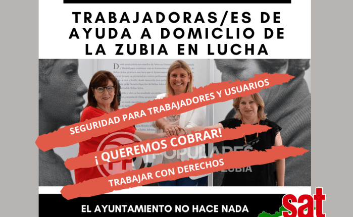 EL SAT DENUNCIA LA PRECARIEDAD DE MEDIOS E INSEGURIDAD DE LAS TRABAJADORAS/ES  DE AYUDA A DOMICLIO EN LA ZUBIA&nbsp;(GRANADA).