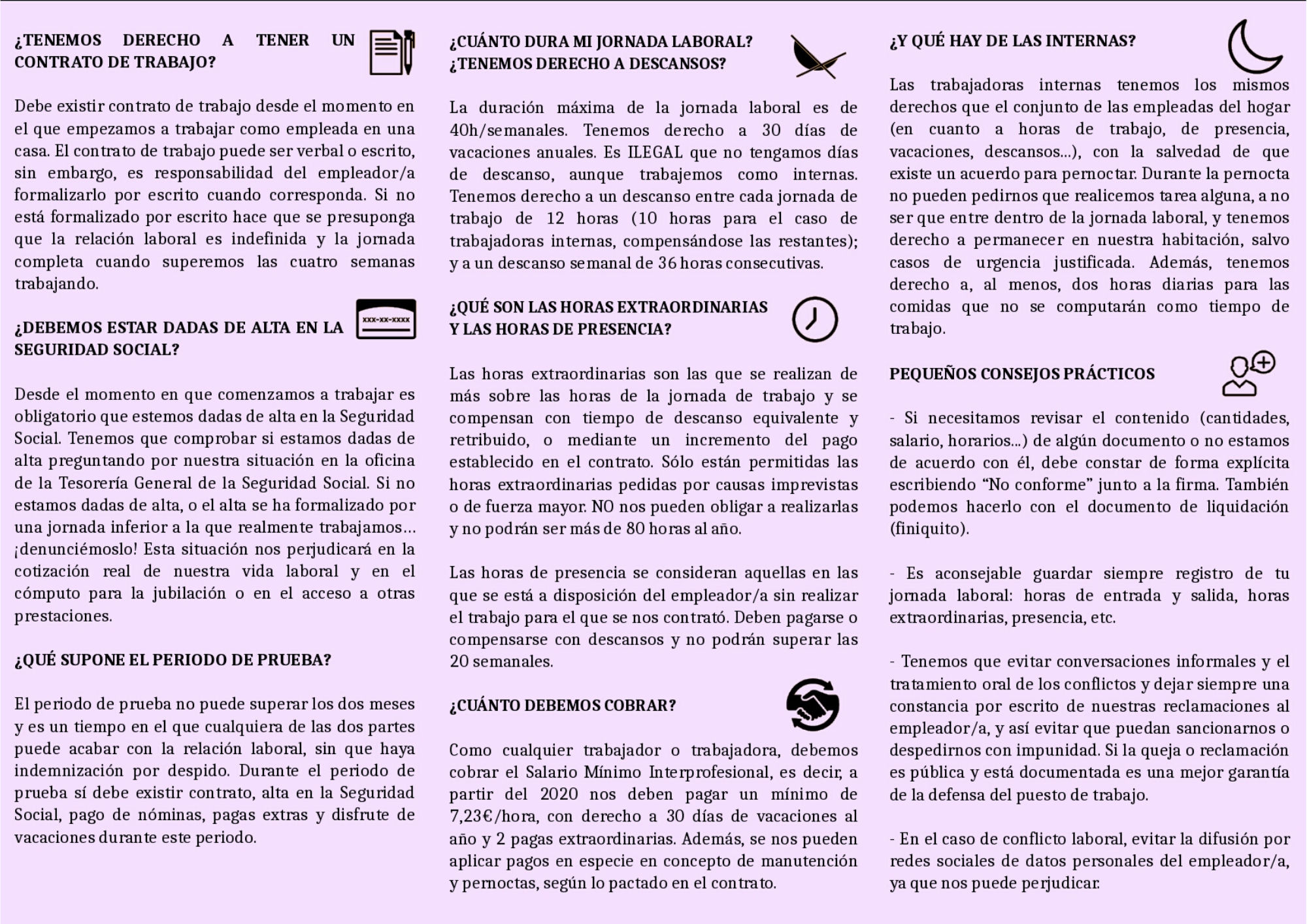 Tríptico Empleadas de Hogar