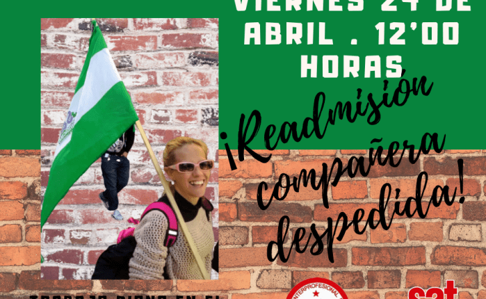 Hoy viernes 24 de abril: ¡Vanesa&nbsp;readmisión!