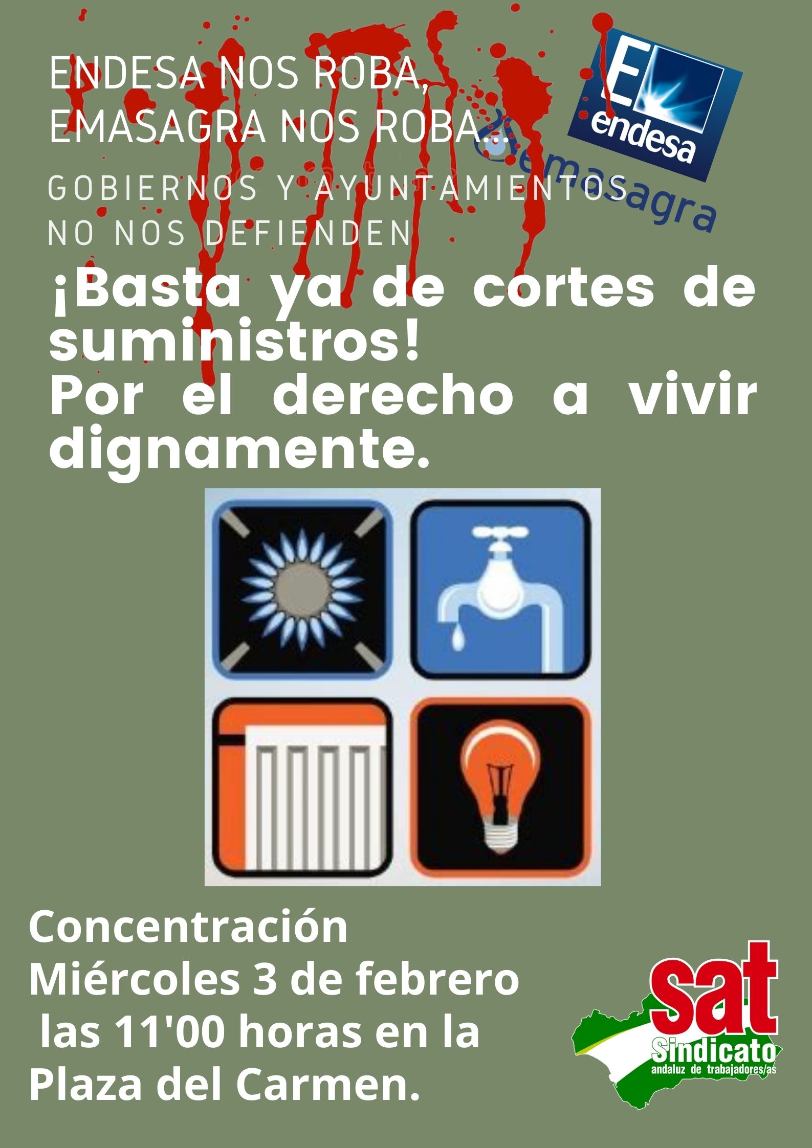 Concentración No cortes de suministros