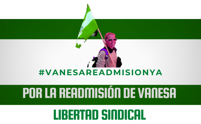 CAMPAÑA POR LA READMISIÓN DE&nbsp;VANESA.