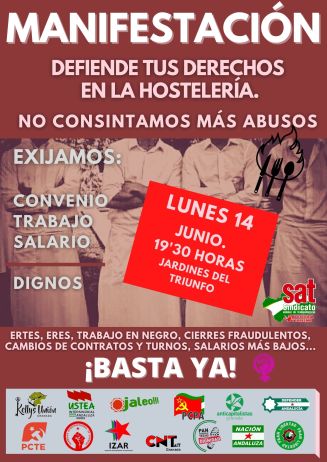Corregido y aumentado. Cartel con Logos de Manifestación 14 de junio