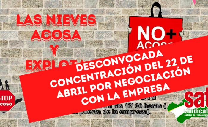 DESCONVOCADA CONCENTRACIÓN EN LAS NIEVES EL VIERNES 22 DE&nbsp;ABRIL.