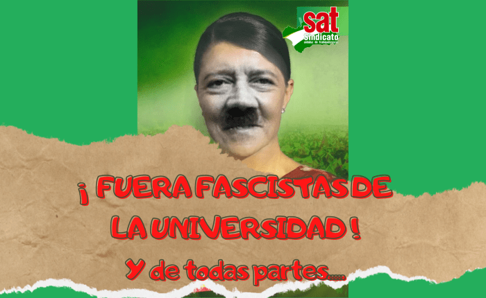 ¡FUERA FASCISTAS DE LA UNIVERSIDAD!