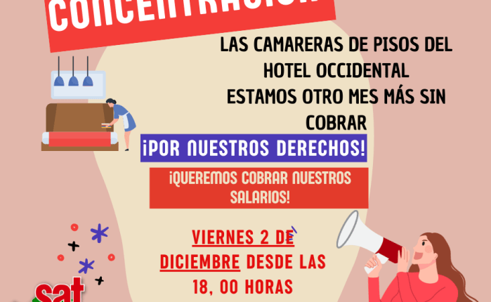 HOTEL OCCIDENTAL: trabajadoras sin cobrar.
