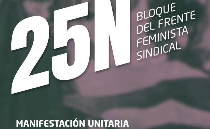 Manifestación 25 N. Frente Feminista Sindical.